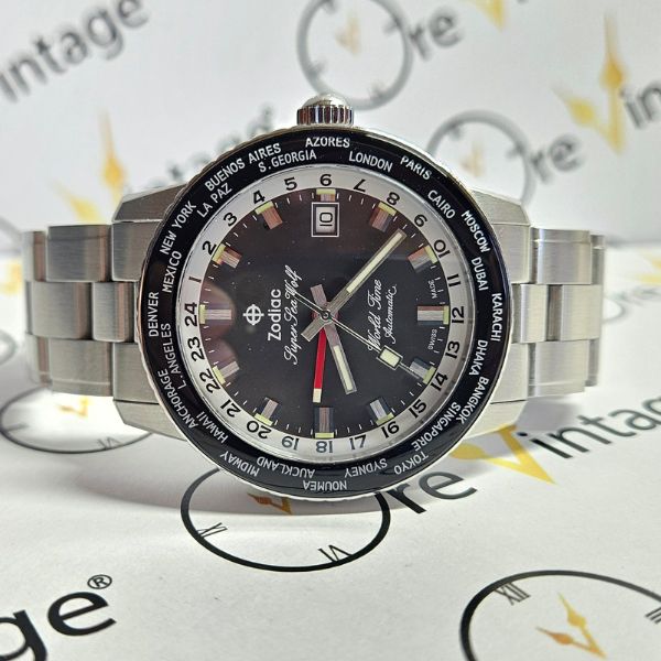 ZODIAC SUPER SEA WOLF WORLD TIME ZO9409