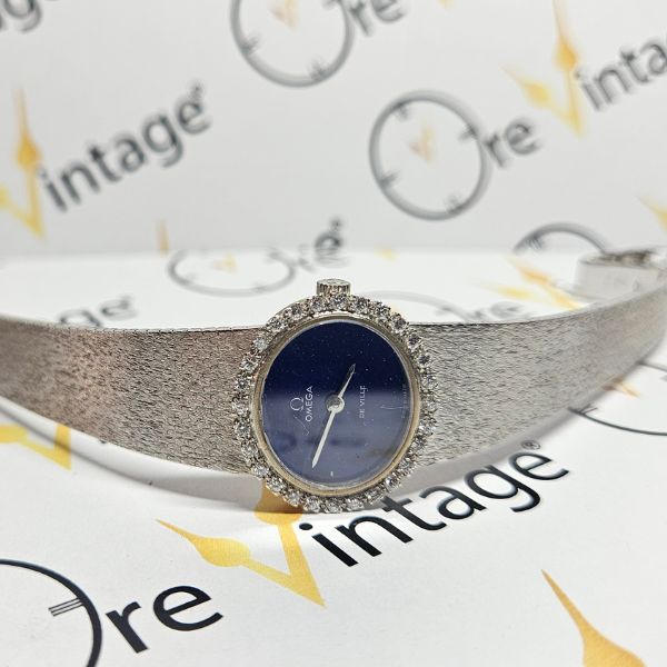 OMEGA DE VILLE FULL GOLD WHITE LAPIS LAZULI DIAMONDS